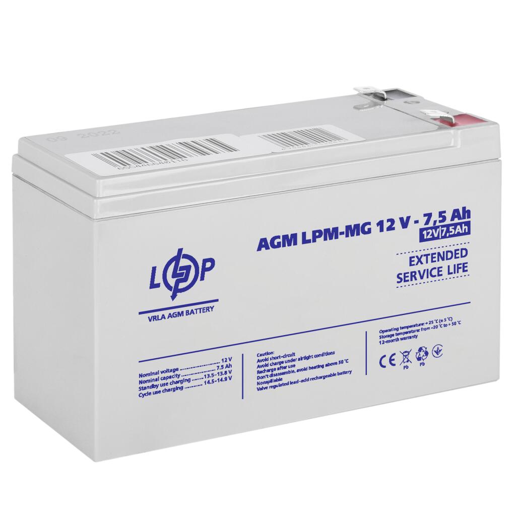 Аккумулятор мультигелевый LPM-MG 12V - 7.5 Ah - Изображение 2