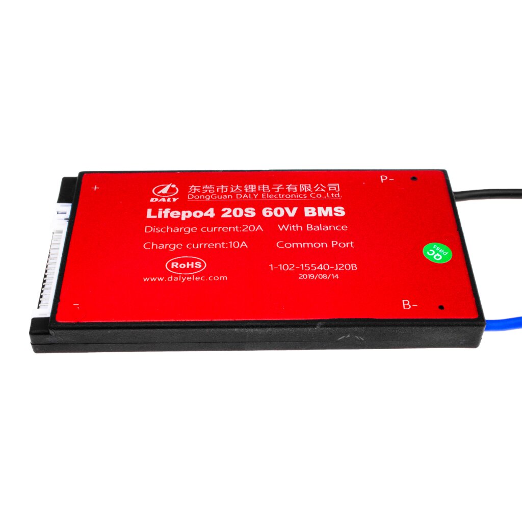 BMS плата LiFePO4 60V 20S Dis 20A Ch 10A - Изображение 1