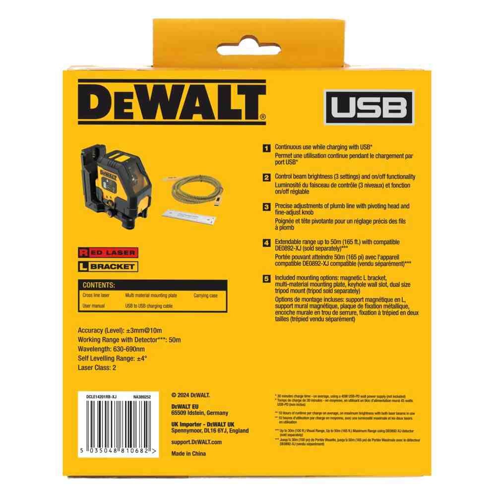 Уровень лазерный линейный DeWALT DCLE14201RB - Изображение 12
