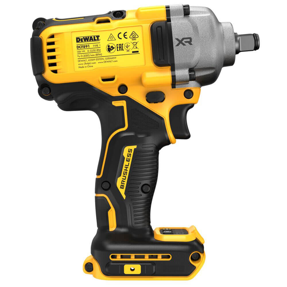 Гайковерт ударный аккумуляторный бесщёточный DeWALT DCF891N - Изображение 4