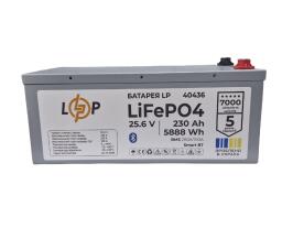Акумулятор LP LiFePO4 25,6V - 230 Ah (5888Wh) (BMS 200A/100А) металл Smart BT