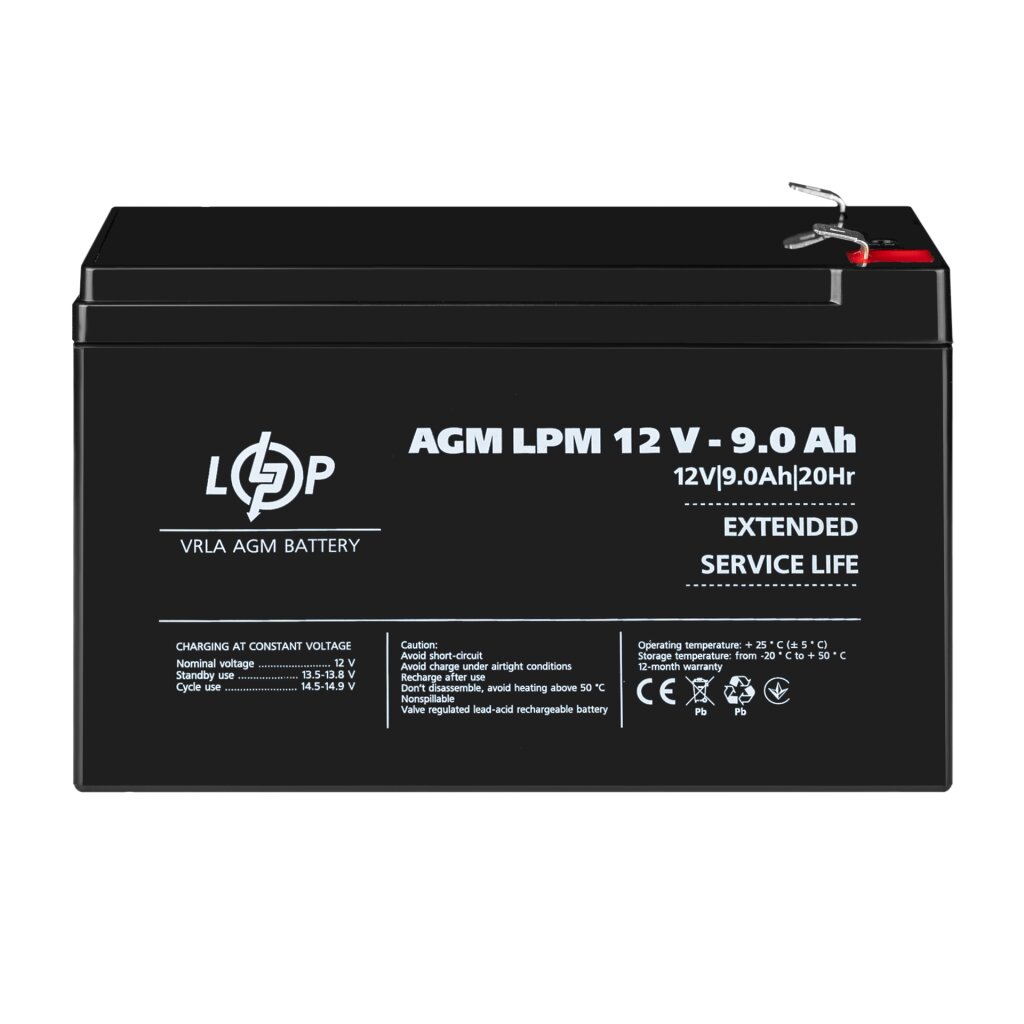 Аккумулятор AGM LPM 12V - 9 Ah - Изображение 2