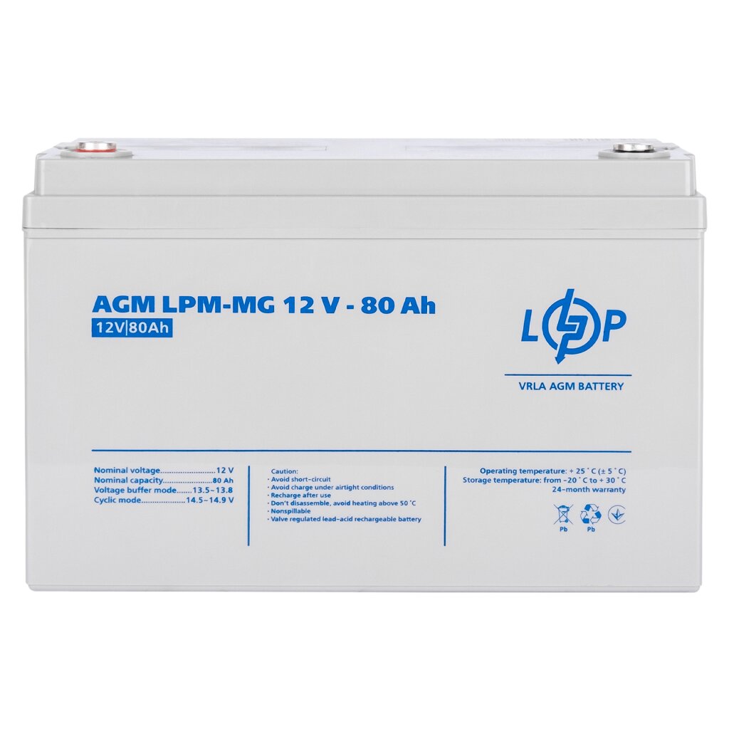 Акумулятор мультигелевий LPM-MG 12V - 80 Ah - Изображение 1