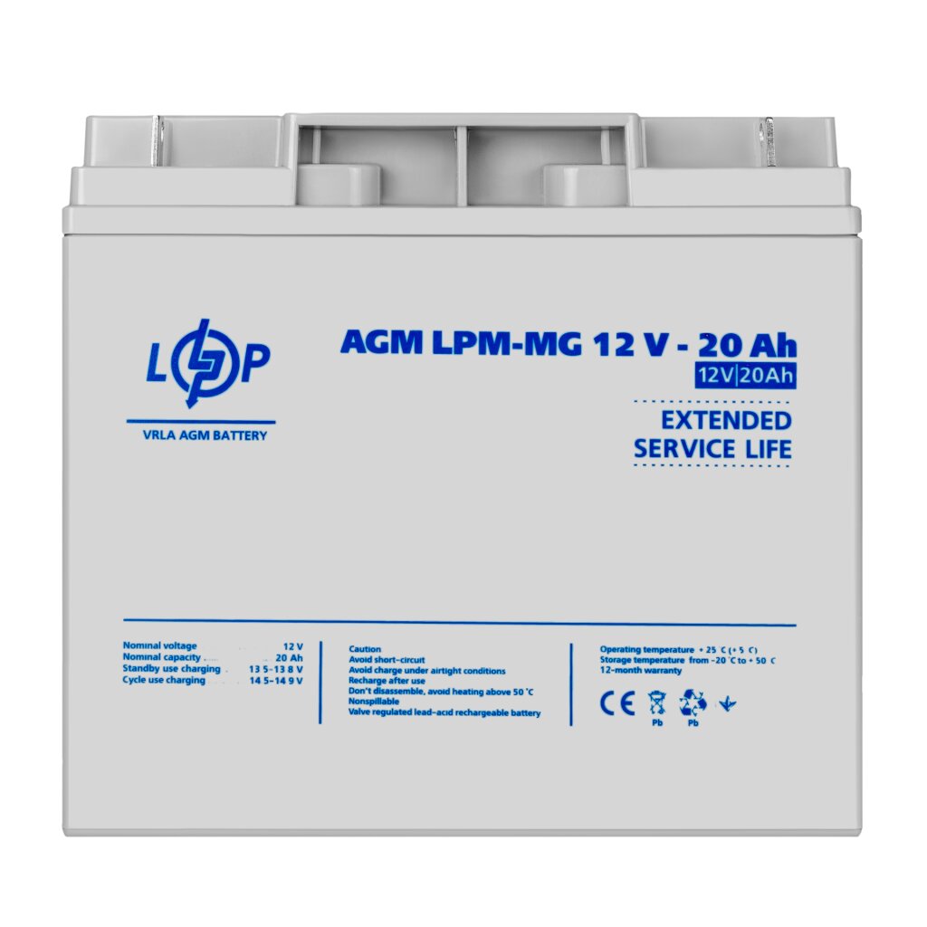 Акумулятор мультигелевий LPM-MG 12V - 20 Ah - Изображение 1