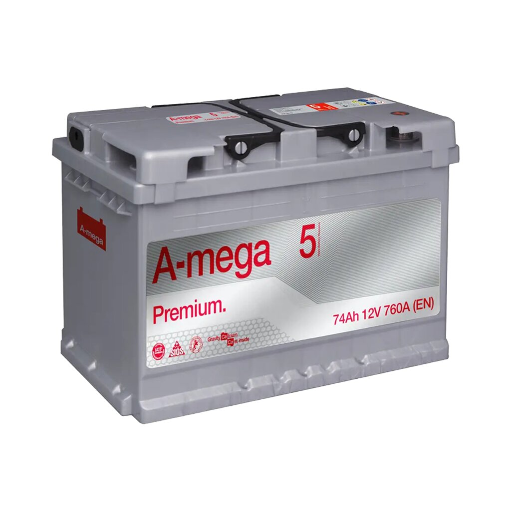 Аккумулятор авто Мегатекс A-mega Premium (M5) 6СТ-74-А3 (прав) ТХП 760 - Изображение 1