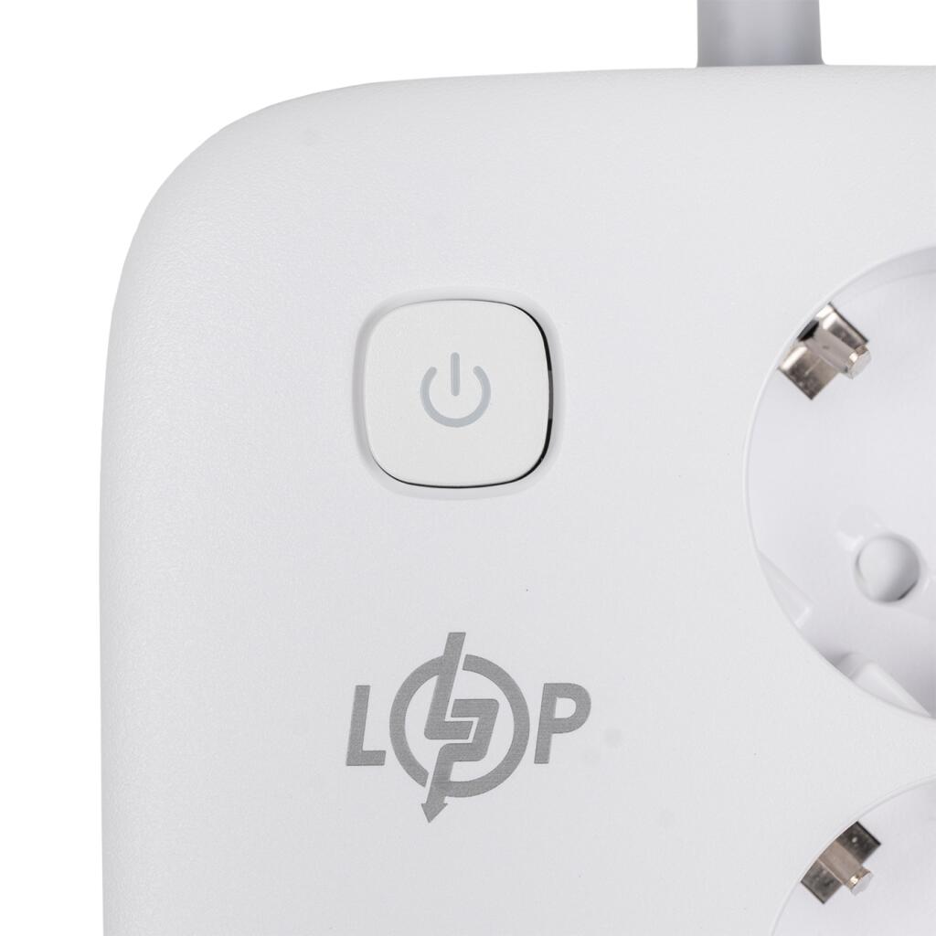 Мережевий фільтр (подовжувач) LP F65WG4 (3x230V-3520W, 2xUSB-60W, 2xType-C 65W QC/PD) - Зображення 5
