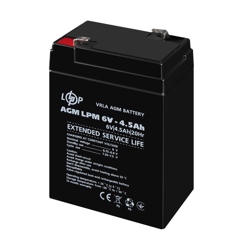 Аккумулятор AGM LPM 6V - 4.5 Ah - Изображение 3