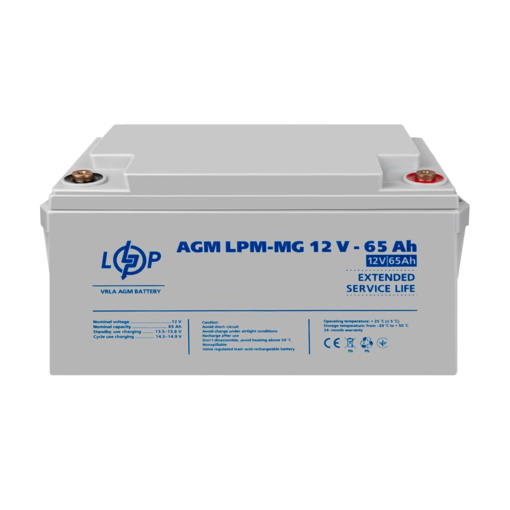 Розпродаж (3872) Акумулятор мультигелевий AGM LPM-MG 12V - 65 Ah 09/2023 - Зображення 2