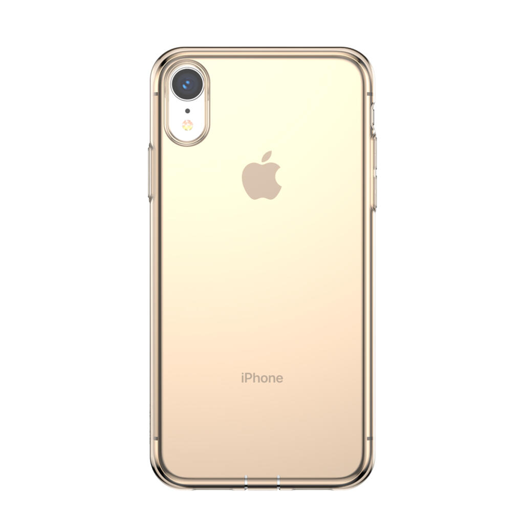 Чехол Baseus для iPhone Xr Simplicity Прозрачный Золотой (ARAPIPH61-A0V) - Зображення 7