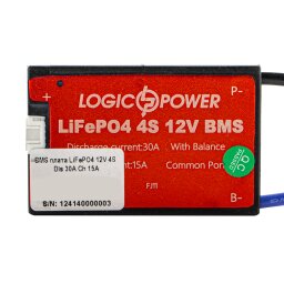 BMS плата LiFePO4 12V 4S Dis 30A Ch 15A