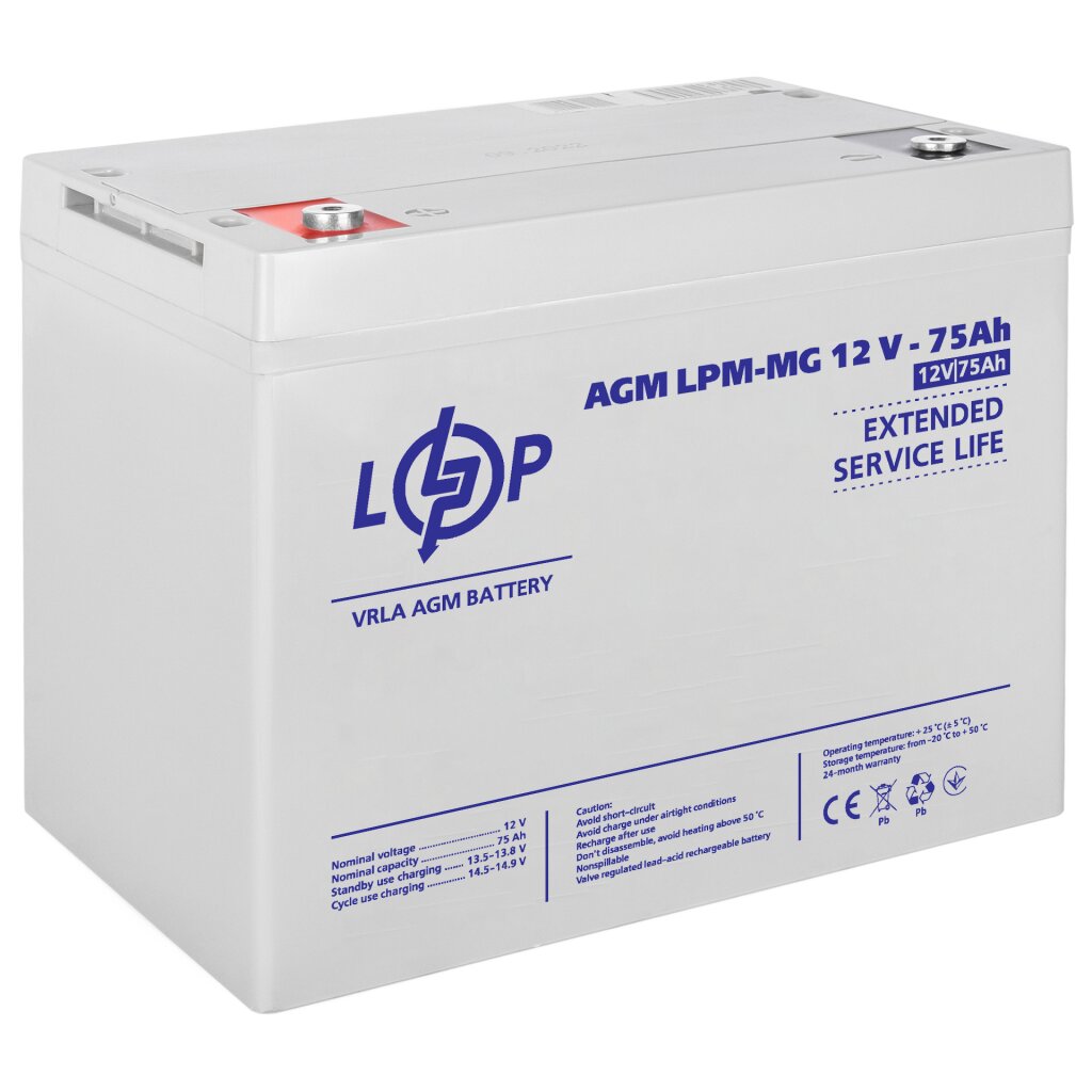 Аккумулятор мультигелевый LPM-MG 12V - 75 Ah - Изображение 2