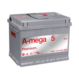 Аккумулятор авто Мегатекс A-mega Premium (M5) 6СТ-63-А3 (прав) euro ТХП 610