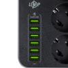 Сетевой фильтр (удлинитель) LP F24U6 (3x220V-2500W, 6xUSB-3,4A) - Изображение 4