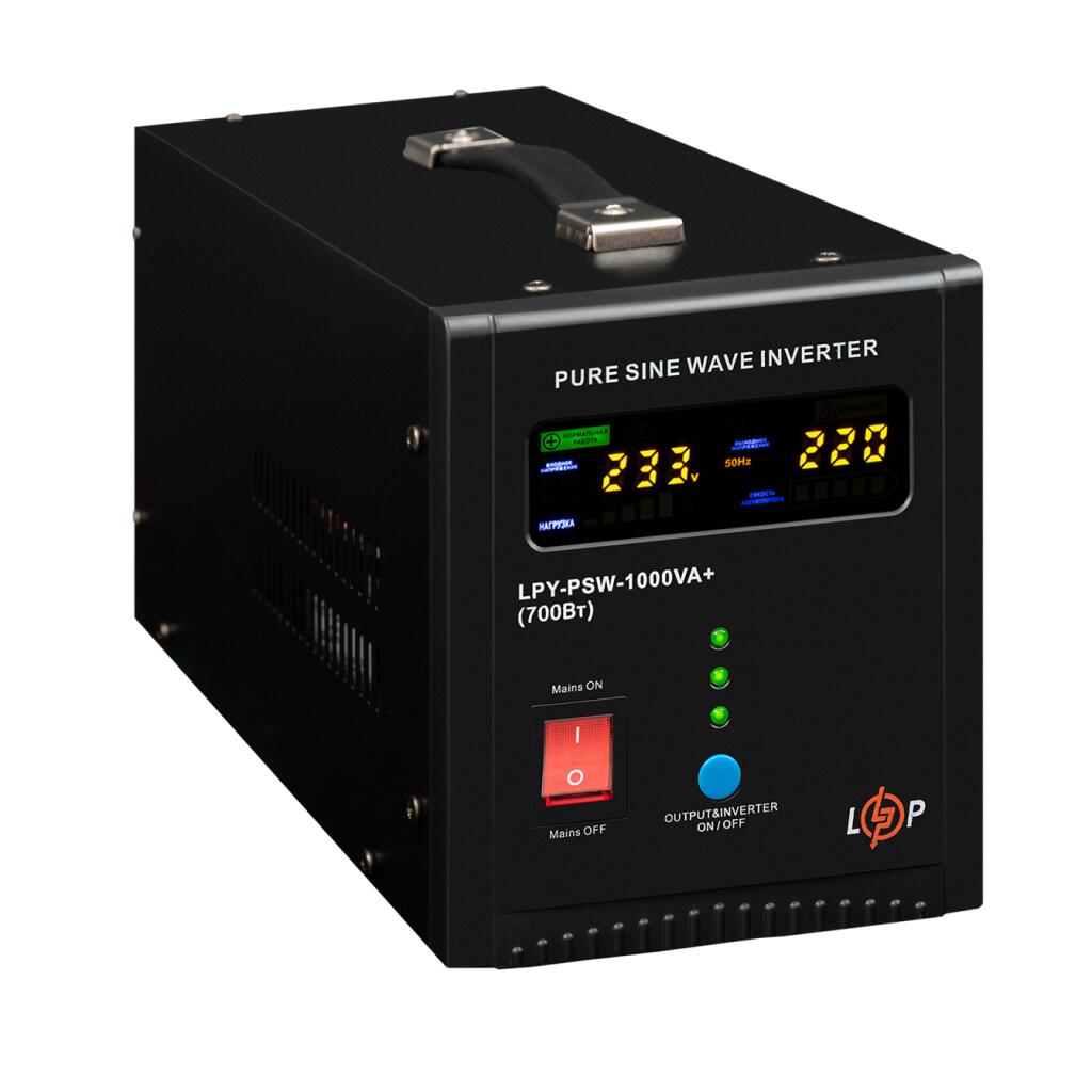 ДБЖ LogicPower LPY-PSW-1000VA+ (700Вт) 10A/20A з правильною синусоїдою 12V - Зображення 2