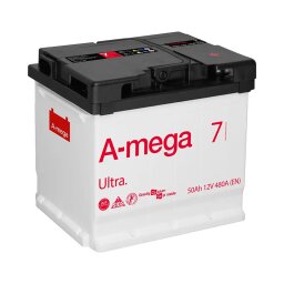 Аккумулятор авто Мегатекс A-mega Ultra 6СТ-50-А3 (лев) ТХП 480