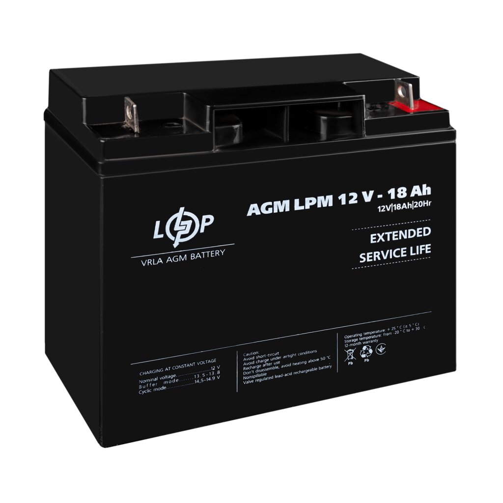 Аккумулятор AGM LPM 12V - 18 Ah - Изображение 3