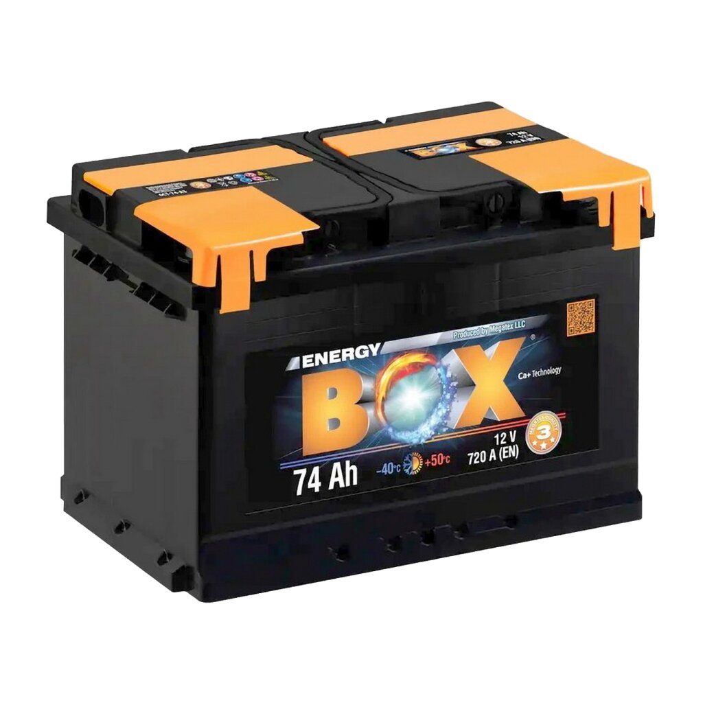 Аккумулятор авто Мегатекс Energy BOX (М3) 6СТ-74-АЗ (лев) ТХП 720 - Изображение 1