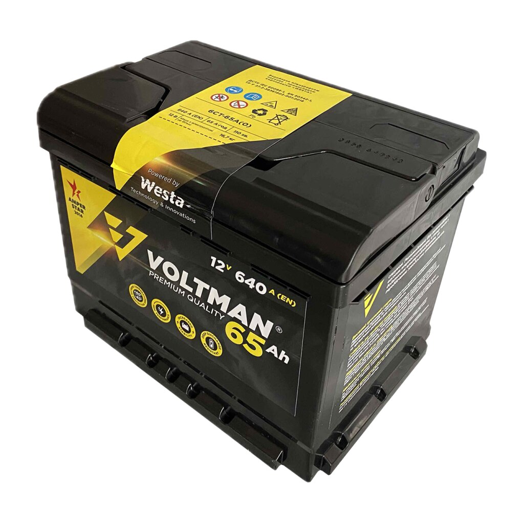Аккумулятор Westa PREMIUM VOLTMAN 6CТ-65 А + справа - Изображение 2
