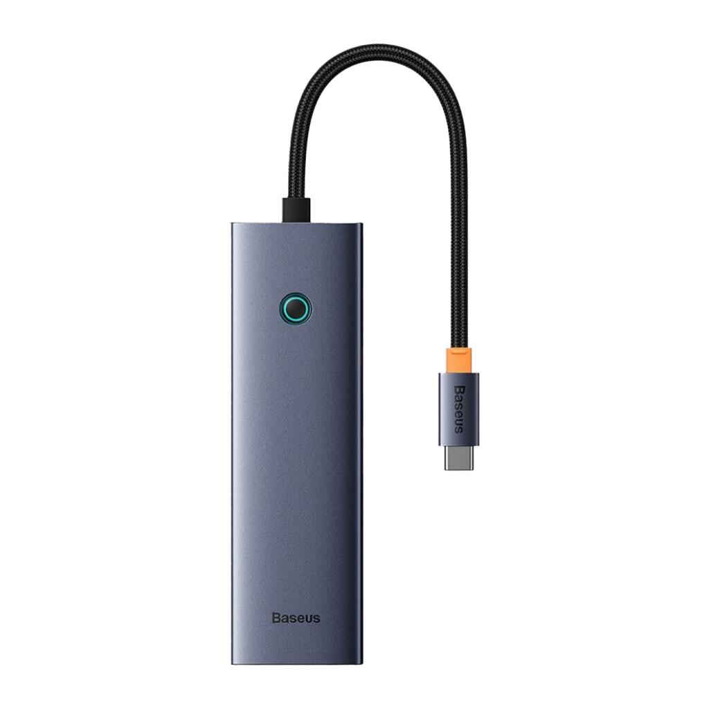 USB Hub Baseus Flite 6-Port Type-C to HDMI4K 60Hz*1+USB 3.0*3+PD*1+RJ45*1 Cерый - Изображение 5