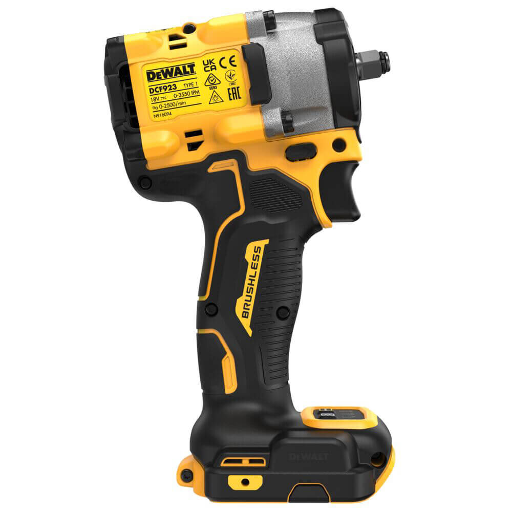 Гайковерт ударный аккумуляторный бесщёточный DeWALT DCF923N - Изображение 4