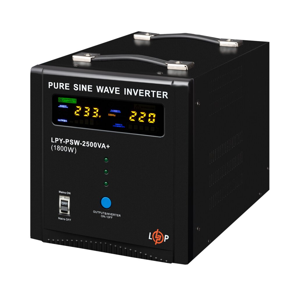 ИБП LogicPower LPY-PSW-2500VA+ (1800Вт) 10A/20A с правильной синусоидой 24V - Изображение 2