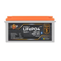 Аккумулятор LP LiFePO4 12,8V - 280 Ah (3584Wh) (BMS 200A/100А) пластик Smart BT