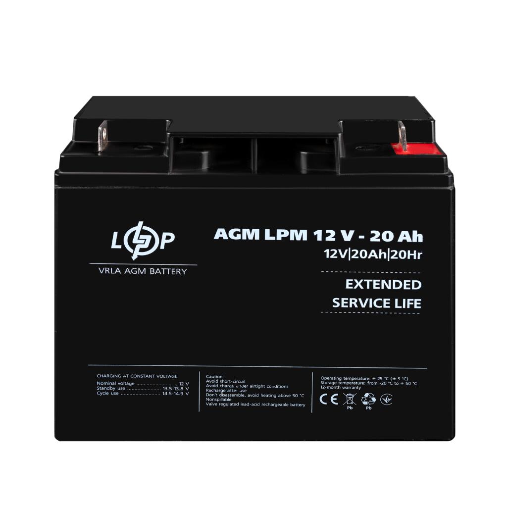 Распродажа (4163) Аккумулятор AGM LPM 12V - 20 Ah 09/23 - Изображение 2