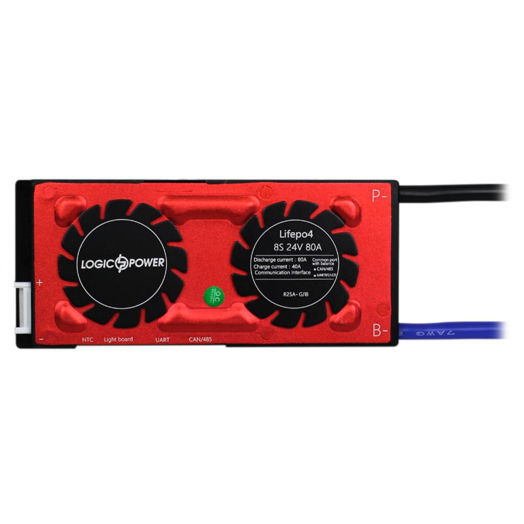 Smart BMS плата LP LiFePO4 24V 8S Dis 80A Ch 40A UART+RS485+CAN - Зображення 3