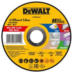 Круг відрізний MULTI-MATERIAL DeWALT DT20595