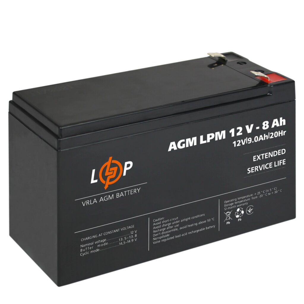 Аккумулятор AGM LPM 12V - 8 Ah - Изображение 4