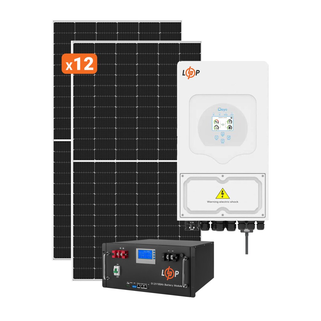 Солнечная электростанция (СЭС) Премиум Deye 6kW АКБ 6kWh LiFePO4 100 Ah - Изображение 2