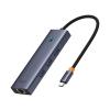 USB Hub Baseus Flite 6-Port Type-C to HDMI4K 60Hz*1+USB 3.0*3+PD*1+RJ45*1 Cерый - Изображение 1