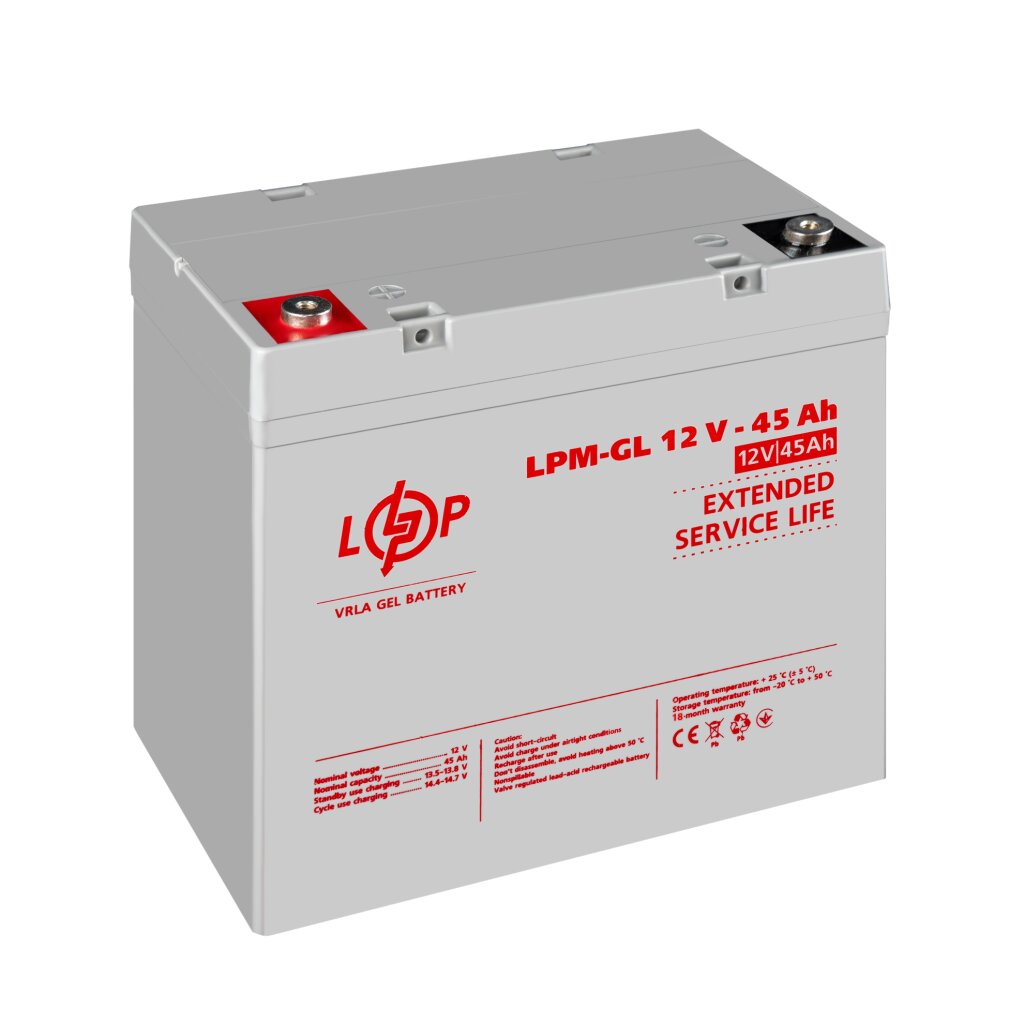 Аккумулятор гелевый LPM-GL 12V - 45 Ah - Изображение 3