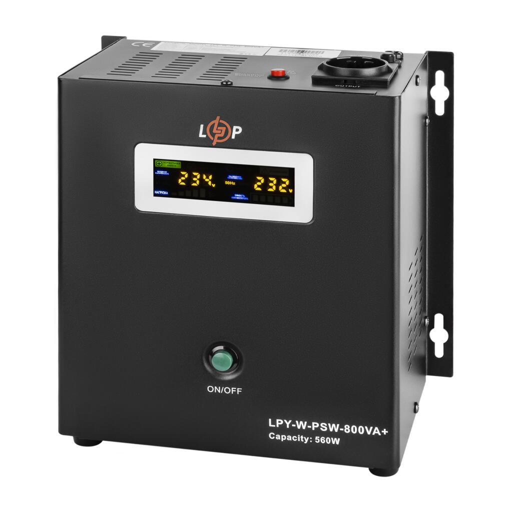 ДБЖ з правильною синусоїдою 12V LPY-W-PSW-800VA+(560Вт)5A/15A - Зображення 4