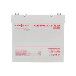 Аккумулятор гелевый LP-GL 12V - 55 Ah Silver