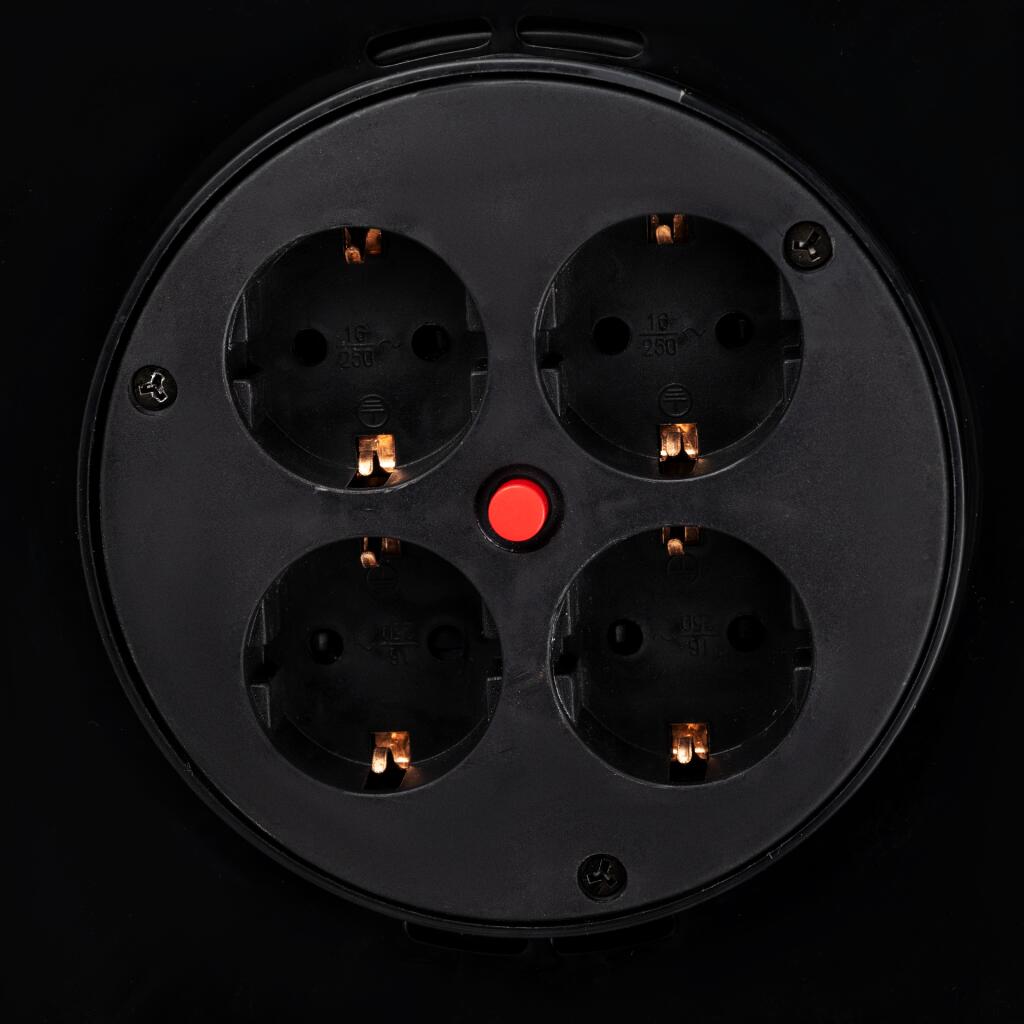 Удлинитель на катушке LP 50м (ПВС 3*1,5), 4 гнезда с заземляющим контактом до 3.5 кВт - Изображение 4