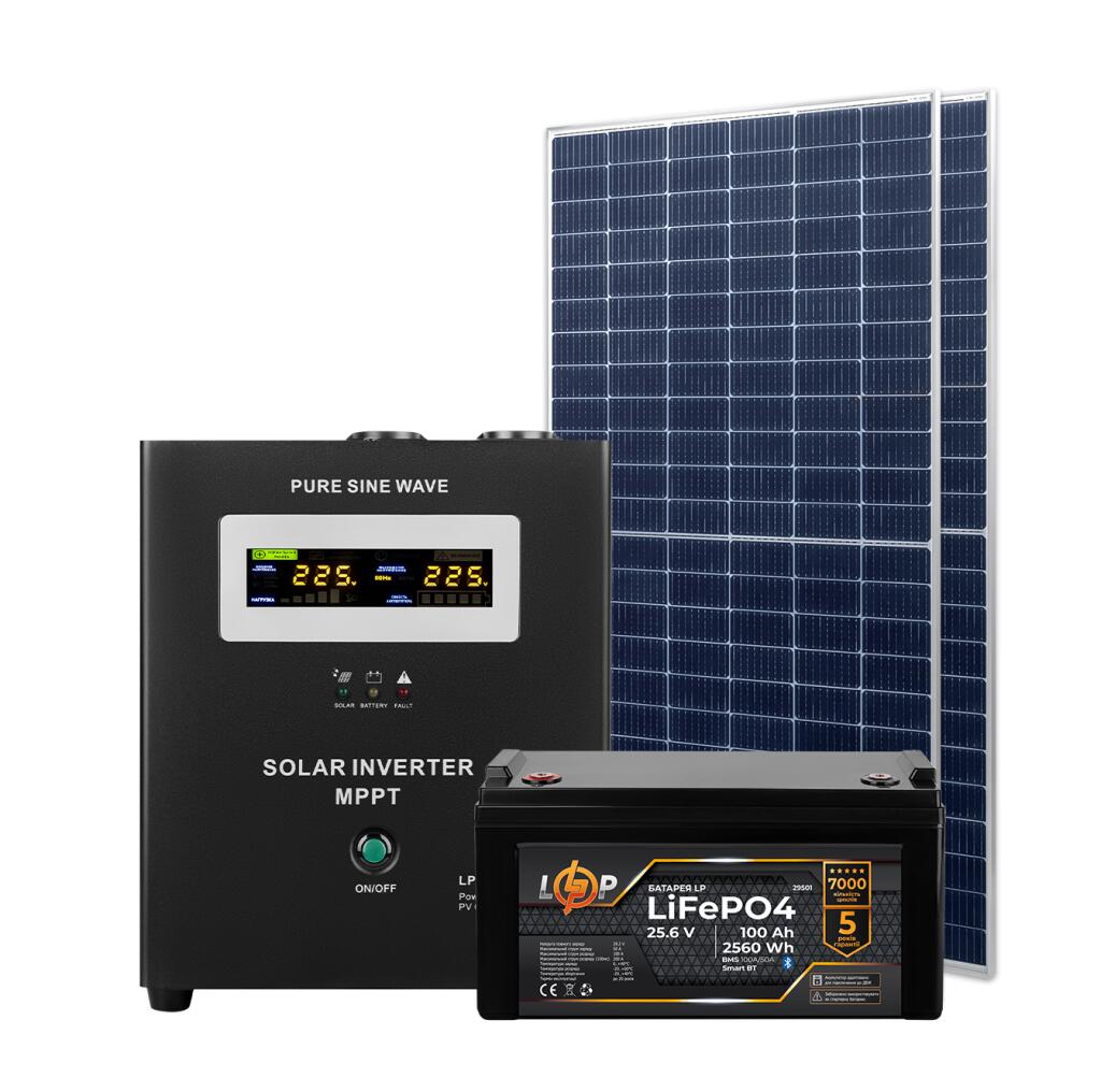 Комплект СЕС 1,4 кВт АКБ 2,56 кВт (літій) 100 Ач Преміум - Зображення 2