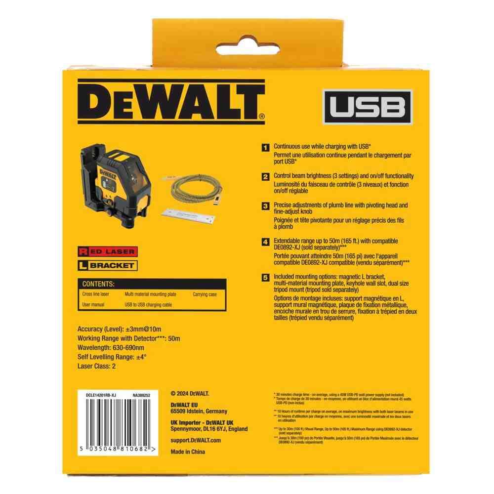 Уровень лазерный линейный DeWALT DCLE14201RB - Изображение 12