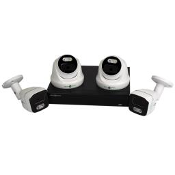 Уличный комплект видеонаблюдения 2 цилиндрические 2 купольные (LED подсветка) камеры 5MP GV-K-E36/04