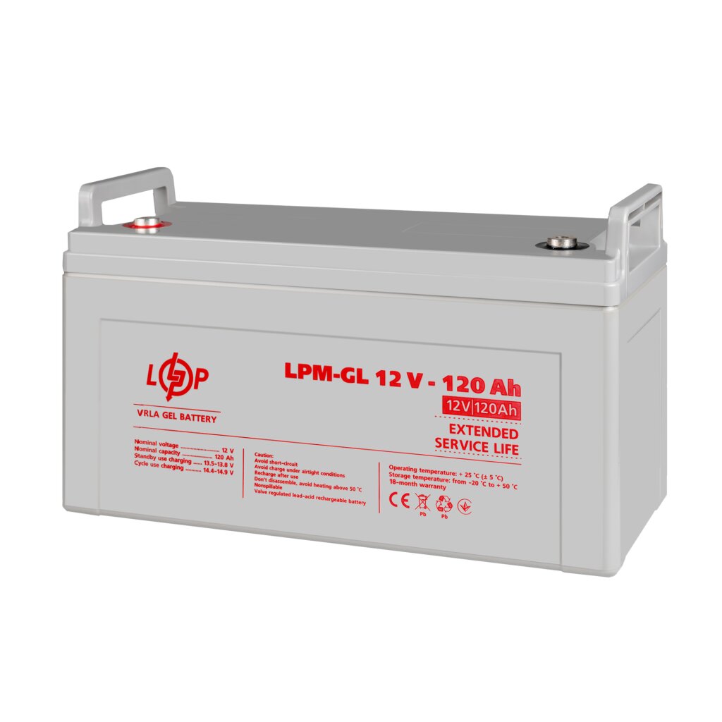 Аккумулятор гелевый LPM-GL 12V - 120 Ah - Изображение 3