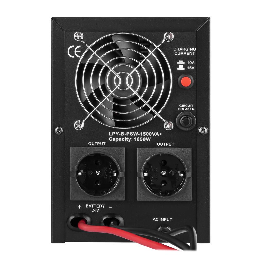 ДБЖ з правильною синусоїдою 24V LPY-B-PSW-1500VA+(1050Вт) 10A/15A - Зображення 4