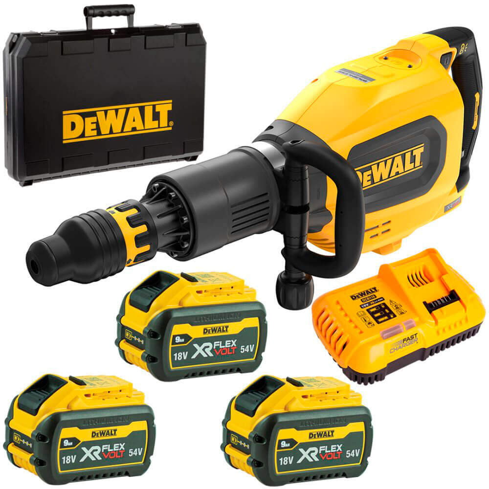Молоток отбойный аккумуляторный бесщёточный SDS-MAX DeWALT DCH911X3 - Изображение 5