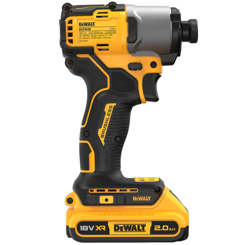 Шуруповерт ударный аккумуляторный бесщёточный DeWALT DCF840D2T DCF840D2T - Изображение 4