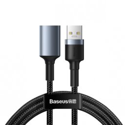 Кабель Baseus Cafule USB 3.0 Male to USB 3.0 Female 2A 1M Серый (CADKLF-B0G)