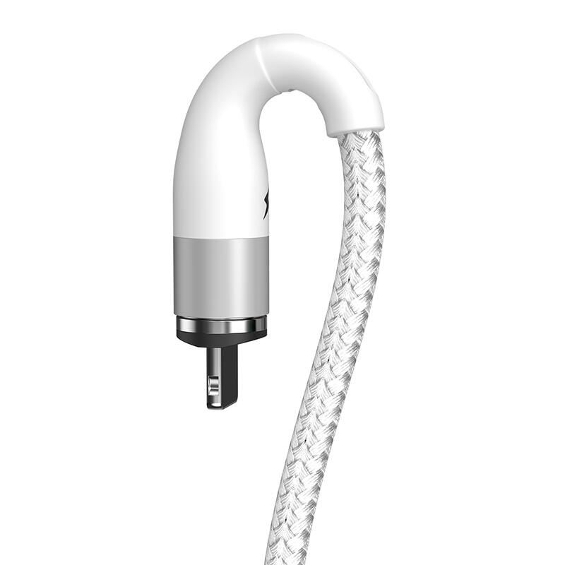 Кабель Baseus Zinc Magnetic USB 2.0 to Lightning 2.4A 1M Белый (CALXC-K02) - Изображение 4