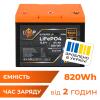 Акумулятор LP LiFePO4 12,8V - 64Ah (820Wh) (BMS 80A/64А) пластик Smart BT - Зображення 1