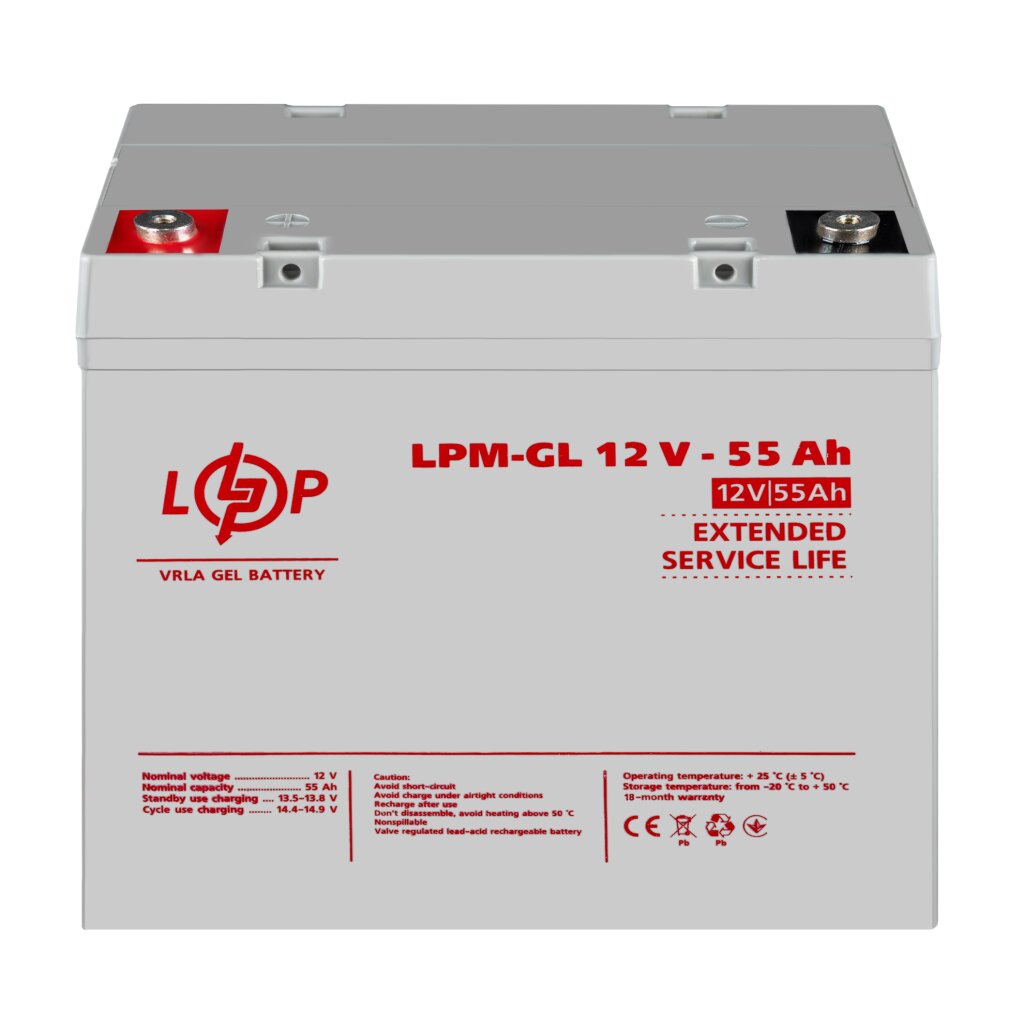 Акція.Акумулятор гелевий LPM-GL 12V - 55 Ah - Изображение 2