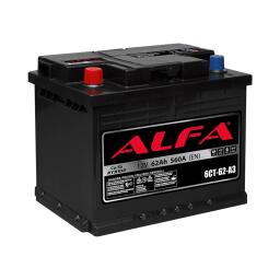 Аккумулятор авто Мегатекс ALFA 6СТ-62-АЗ (лев) ТХП 560