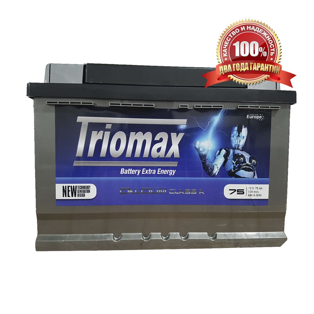 Аккумулятор Westa STANDARТ TRIOMAX 6СТ-75 АЗ + справа - Изображение 1