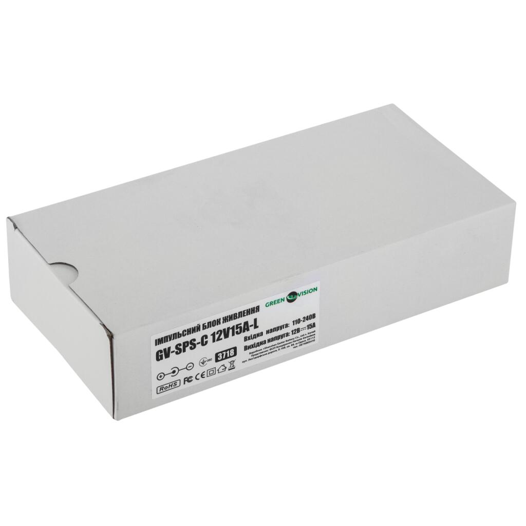 Імпульсний блок живлення GV-SPS-С 12V15A-L (180W) - Зображення 5